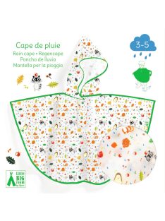   Djeco: Little Big room Esőköpeny - Fák alatt - Undergrowth rain cape - S