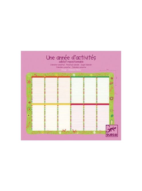 Djeco Little Big room Falinaptár Öröknaptár, virágos - Perpetual calendar flowers