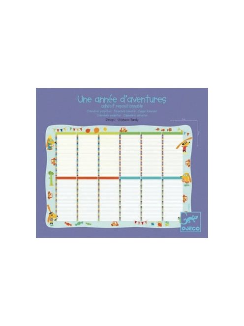 Djeco Little Big room Falinaptár Öröknaptár fiúknak - Perpetual calender boy