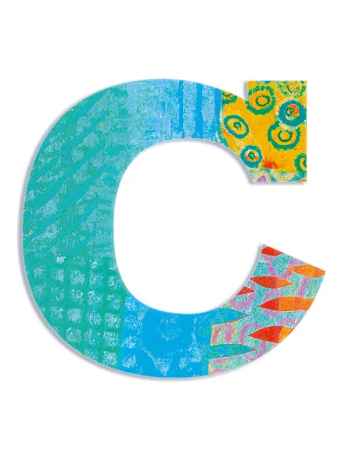 Djeco Little Big room Dekorbetű - C - Peacock letter