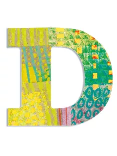 Djeco Little Big room Dekorbetű - D - Peacock letter
