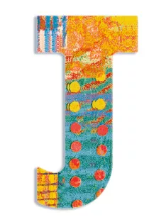 Djeco Little Big room Dekorbetű - J - Peacock letter