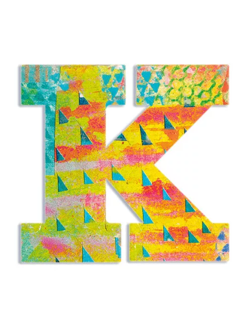 Djeco Little Big room Dekorbetű - K - Peacock letter