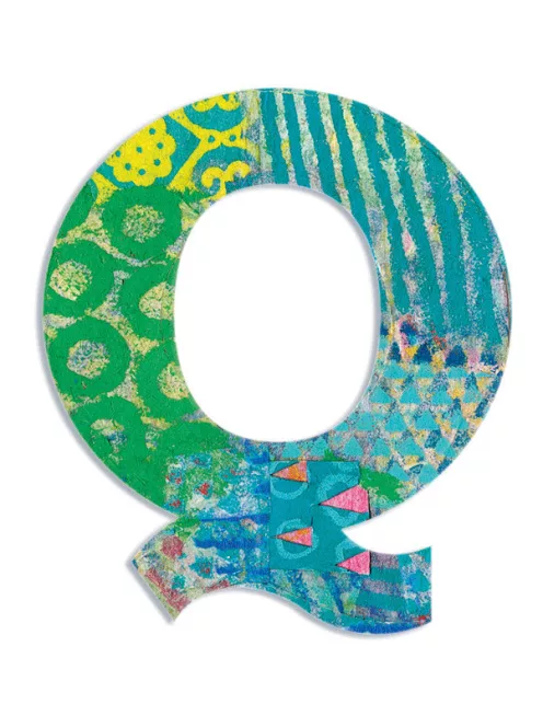 Djeco Little Big room Dekorbetű - Q - Peacock letter
