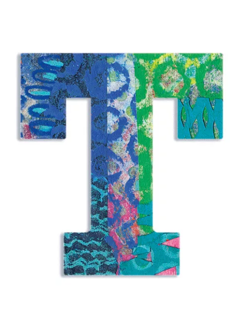 Djeco Little Big room Dekorbetű - T - Peacock letter