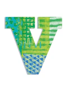 Djeco Little Big room Dekorbetű - V - Peacock letter