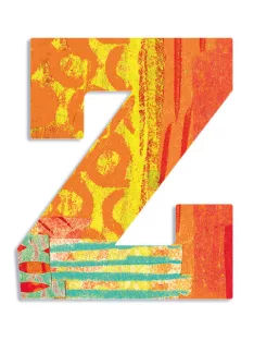 Djeco Little Big room Dekorbetű - Z - Peacock letter