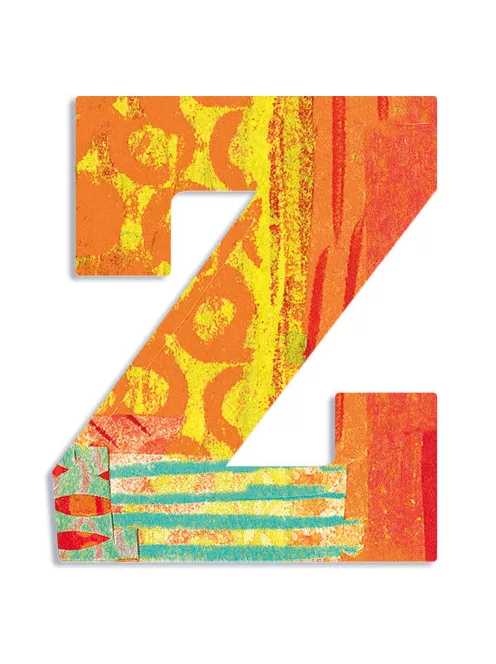 Djeco Little Big room Dekorbetű - Z - Peacock letter