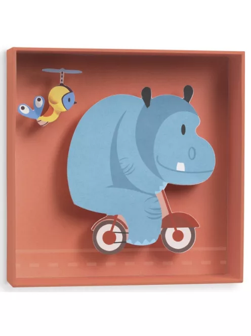 Djeco Little Big room Falikép Viziló - Hippopotamus 