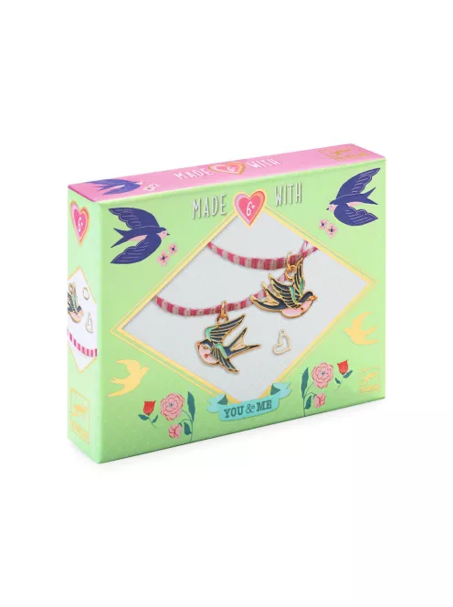 Djeco Design by Ékszerkészítő készlet Páros madarak - Bird Ribbons