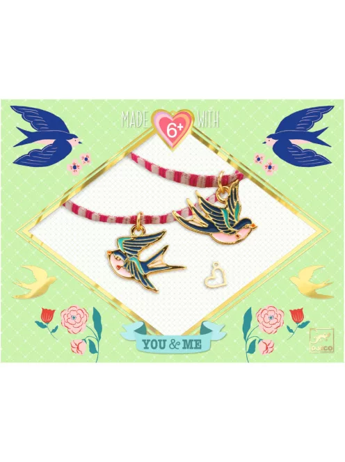 Djeco Design by Ékszerkészítő készlet Páros madarak - Bird Ribbons