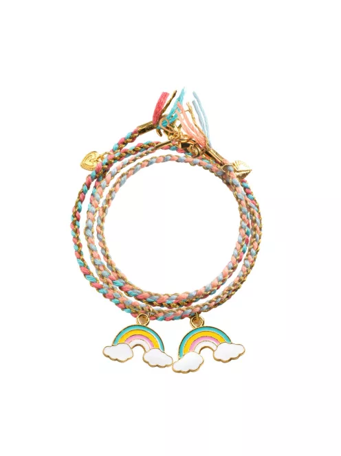Djeco Design by Ékszerkészítő készlet Páros szivárványok - Rainbow Kumihimo