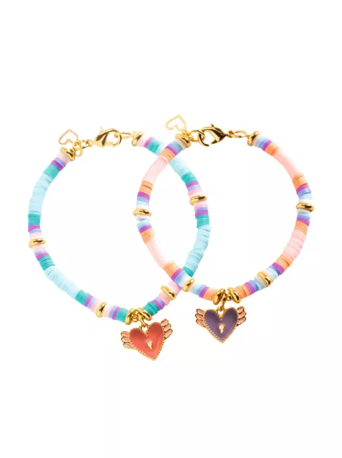 Djeco Design by Ékszerkészítő készlet Páros szárnyaló szívek - Heart Heishi