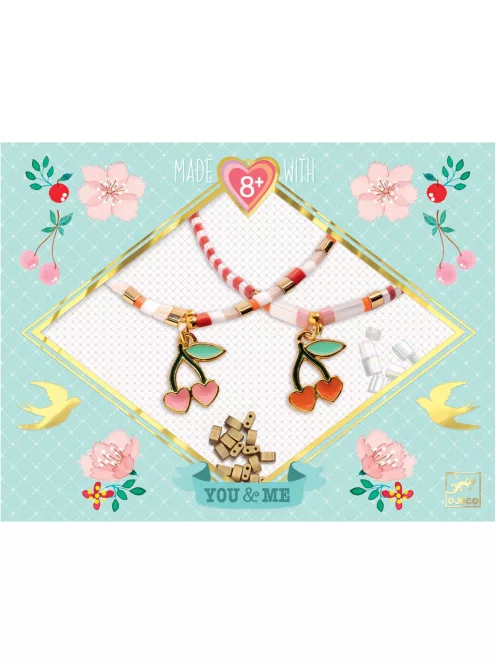 Djeco Design by Ékszerkészítő készlet Páros cseresznyék - Tila and Cherries