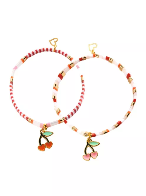 Djeco Design by Ékszerkészítő készlet Páros cseresznyék - Tila and Cherries