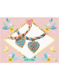   Djeco Design by Ékszerkészítő készlet Páros baráti szívek - Friendships and Hearts