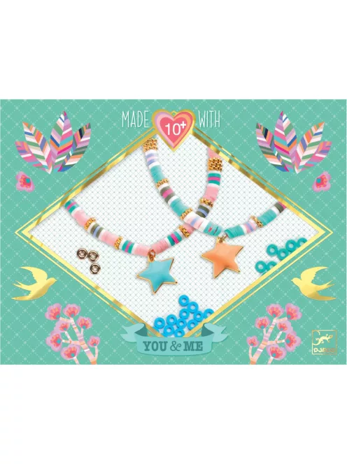 Djeco Design by Ékszerkészítő készlet Páros csillagok - Star Heishi