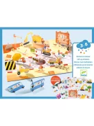 Djeco Matricázós sztorik 3D Közlekedés járművekkel - Lift-up stickers - Vehicles