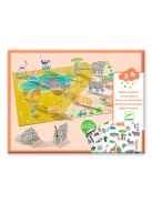 Djeco Matricázós sztorik 3D Állati élőhelyek - Lift-up stickers - Animals