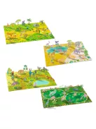 Djeco Matricázós sztorik 3D Állati élőhelyek - Lift-up stickers - Animals