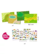 Djeco Matricázós sztorik 3D Állati élőhelyek - Lift-up stickers - Animals