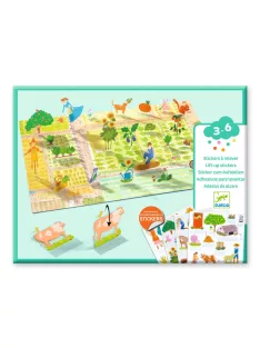   Djeco Matricázós sztorik 3D Élet vidéken - Lift-up stickers - Farm