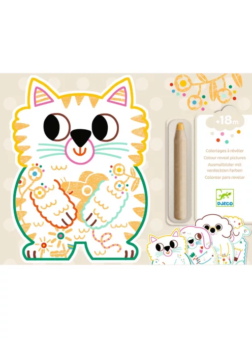 Djeco Design by Meglepetés színező Háziállatok - Domestic animals