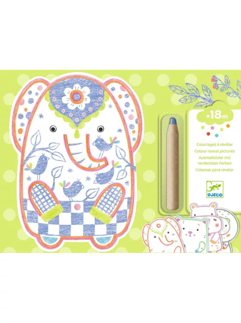 Djeco Design by Meglepetés színező Vadállatok - Wild animals