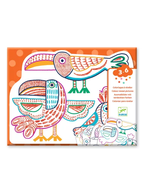 Djeco Design by Meglepetés színező Vadállatok - Wild families