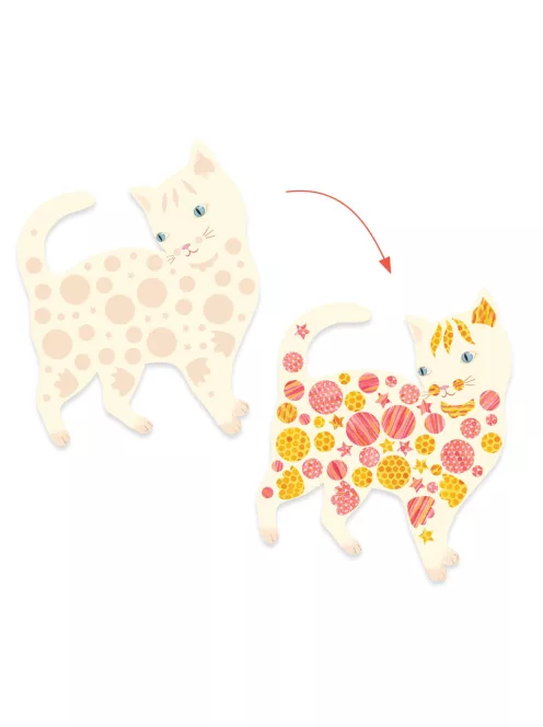 Djeco Matricázó képkészítés Cicák és macskák - Elodie’s cute cats