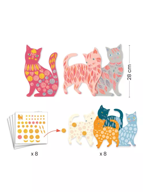 Djeco Matricázó képkészítés Cicák és macskák - Elodie’s cute cats