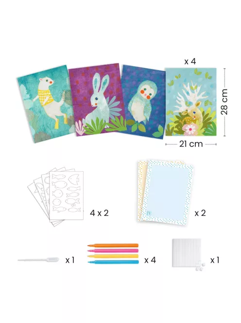 Djeco Design by Itatóspapír színező Csak kreatívan - With blotting paper