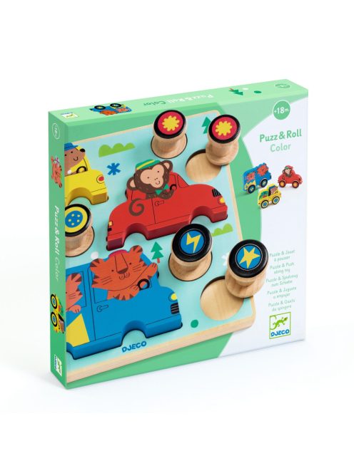 Djeco Formaillesztő és guruló Színek - Puzz and roll Color