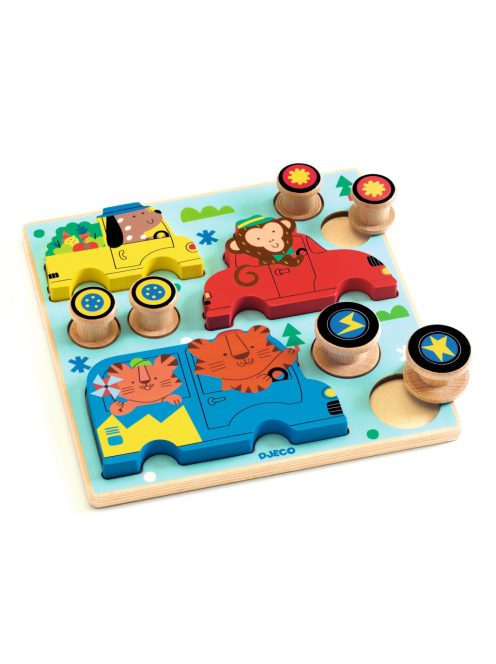 Djeco Formaillesztő és guruló Színek - Puzz and roll Color