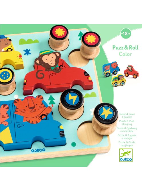 Djeco Formaillesztő és guruló Színek - Puzz and roll Color