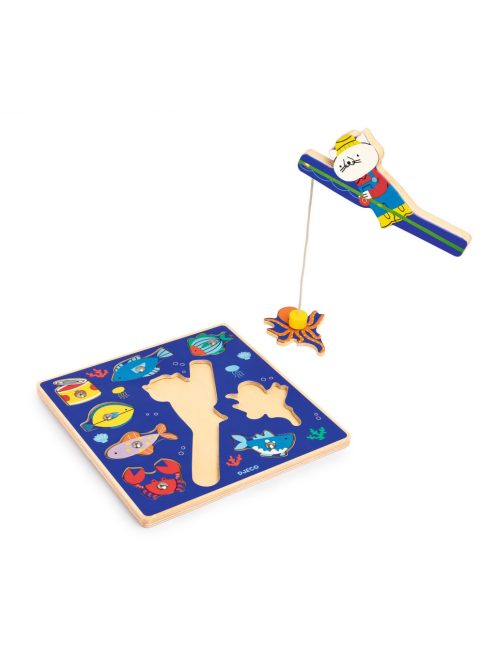 Djeco Formaillesztő és horgászó Színek - Puzz and fish Color