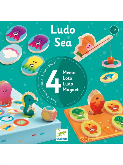 Djeco Társasjáték Tengerben - Ludo Sea 4 games
