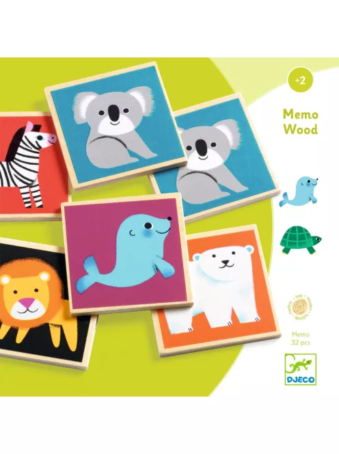 Djeco Memória játék Emlékező - Memo Wood