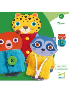 Djeco Ügyesítő játék Gimbelem-gombolom - Ziptou