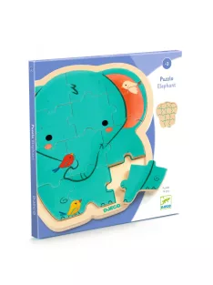 Djeco Fa puzzle Elefánt 14 db-os - Puzzlo Elephant