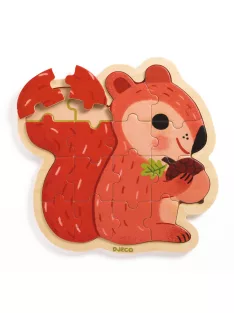 Djeco Fa puzzle Mókus 16 db-os - Puzzlo Nut