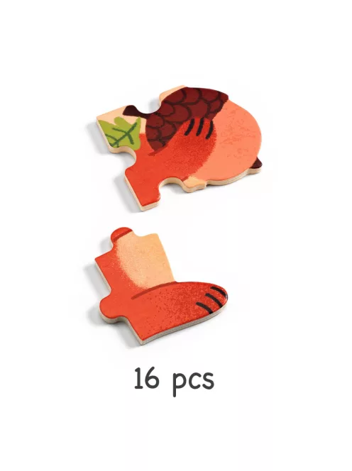 Djeco Fa puzzle Mókus 16 db-os - Puzzlo Nut