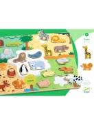 Djeco Formaillesztő formaberakó Állati formák - Puzzlo Animo