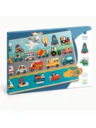 Djeco Formaillesztő formaberakó Járműpark - Puzzlo Vroom