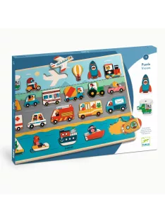 Djeco Formaillesztő formaberakó Járműpark - Puzzlo Vroom