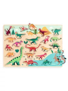   Djeco Formaillesztő formaberakó Színes dínók - Puzzlo Dino