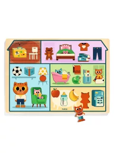 Djeco Formaillesztő formaberakó Házban - Puzzlo House