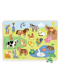 Djeco Formaillesztő formaberakó Tanyán - Puzzlo FarmAnimo