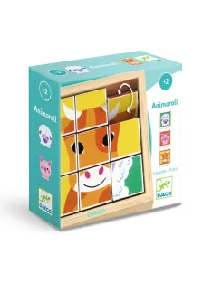 Djeco Kockakirakó Állatkipörgető - Animoroll