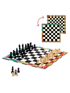   Djeco Társasjáték klasszikus Sakk Kínai sakk és Dáma - Chess+Checkers